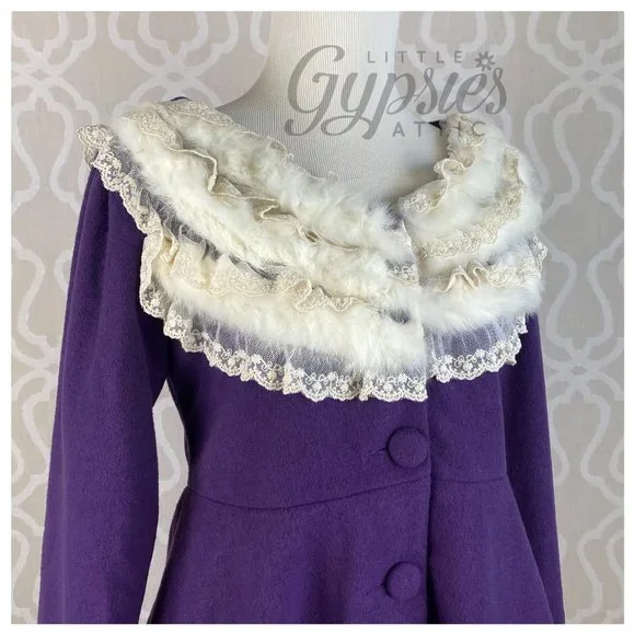 A'reve Classic Purple Tunic Coat Top - Picture 3 of 13